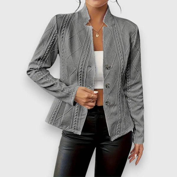 Loretta | Chaqueta de punto texturizada con botones