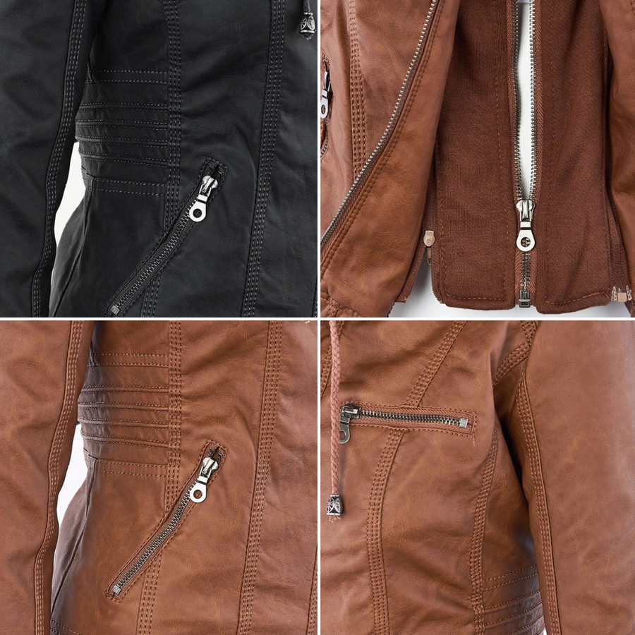 Callista | Cazadora biker con capucha