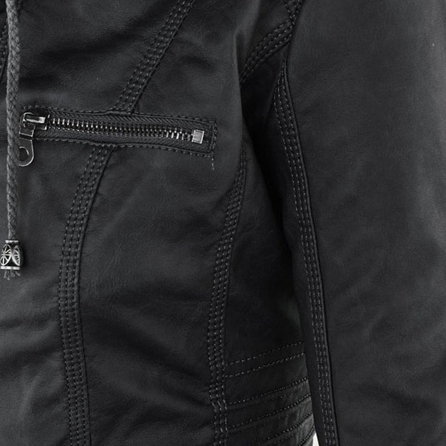 Callista | Cazadora biker con capucha