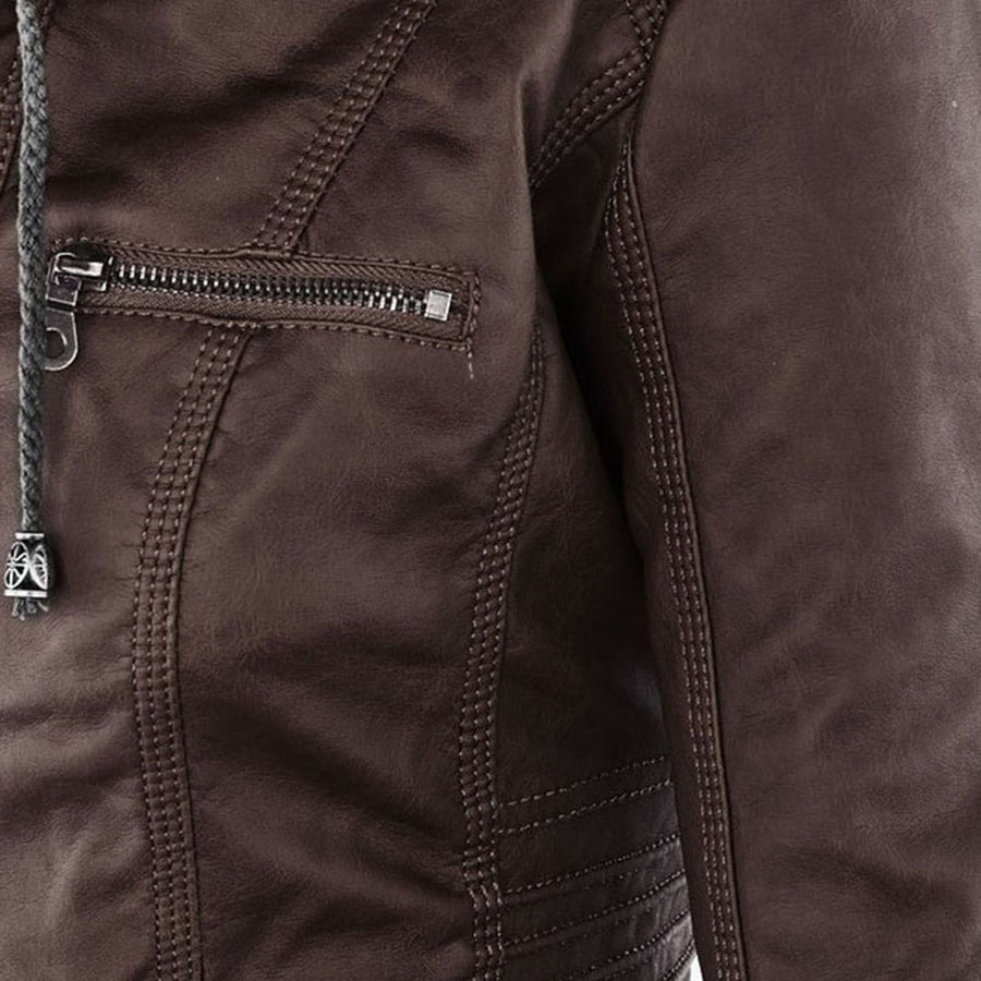 Callista | Cazadora biker con capucha