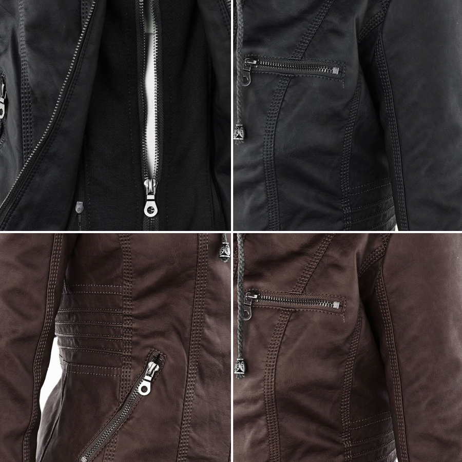 Callista | Cazadora biker con capucha