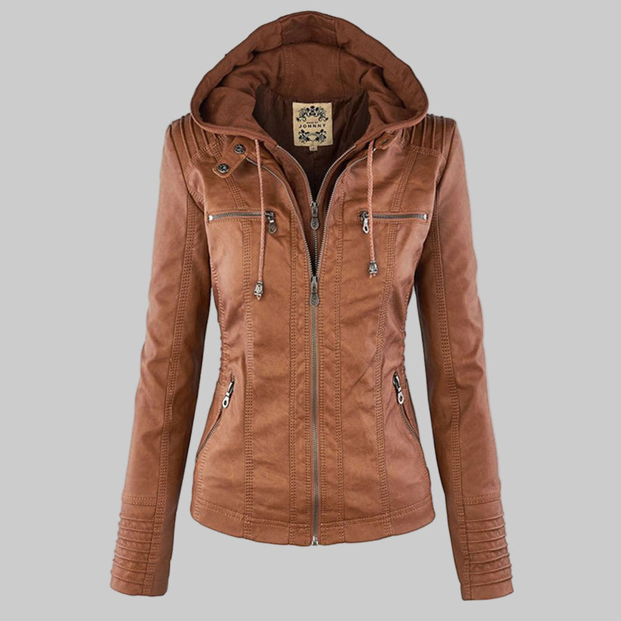 Callista | Cazadora biker con capucha