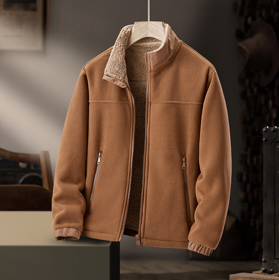 Grayson | Chaqueta con cremallera y cuello de borreguito