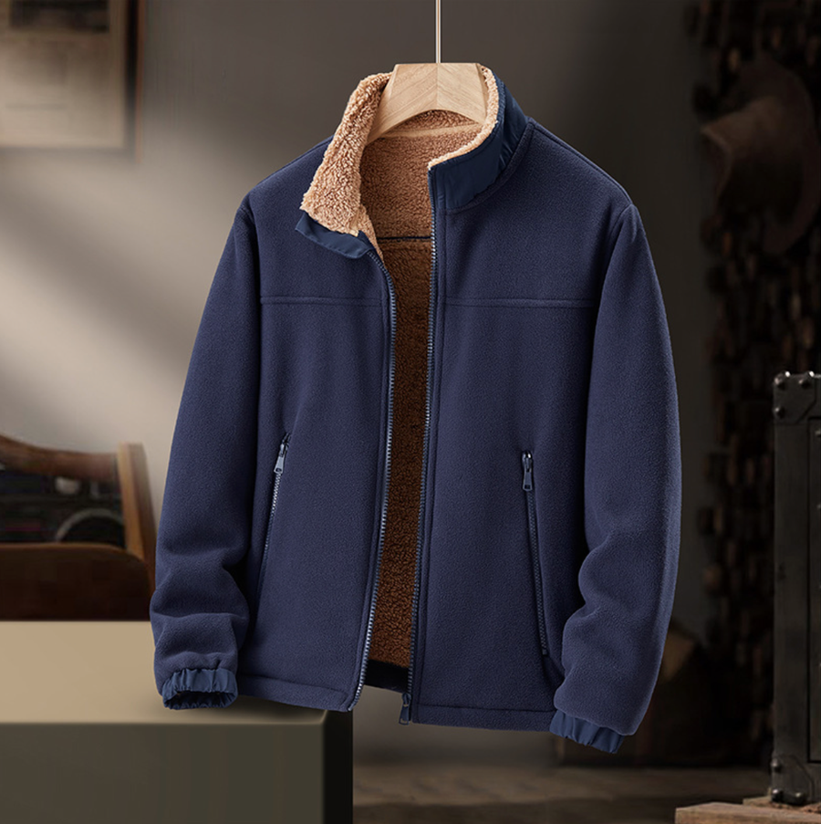 Grayson | Chaqueta con cremallera y cuello de borreguito