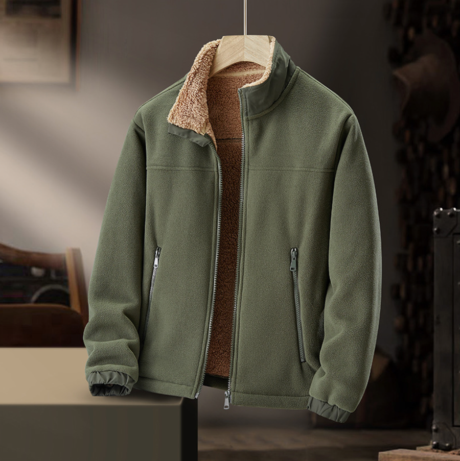Grayson | Chaqueta con cremallera y cuello de borreguito