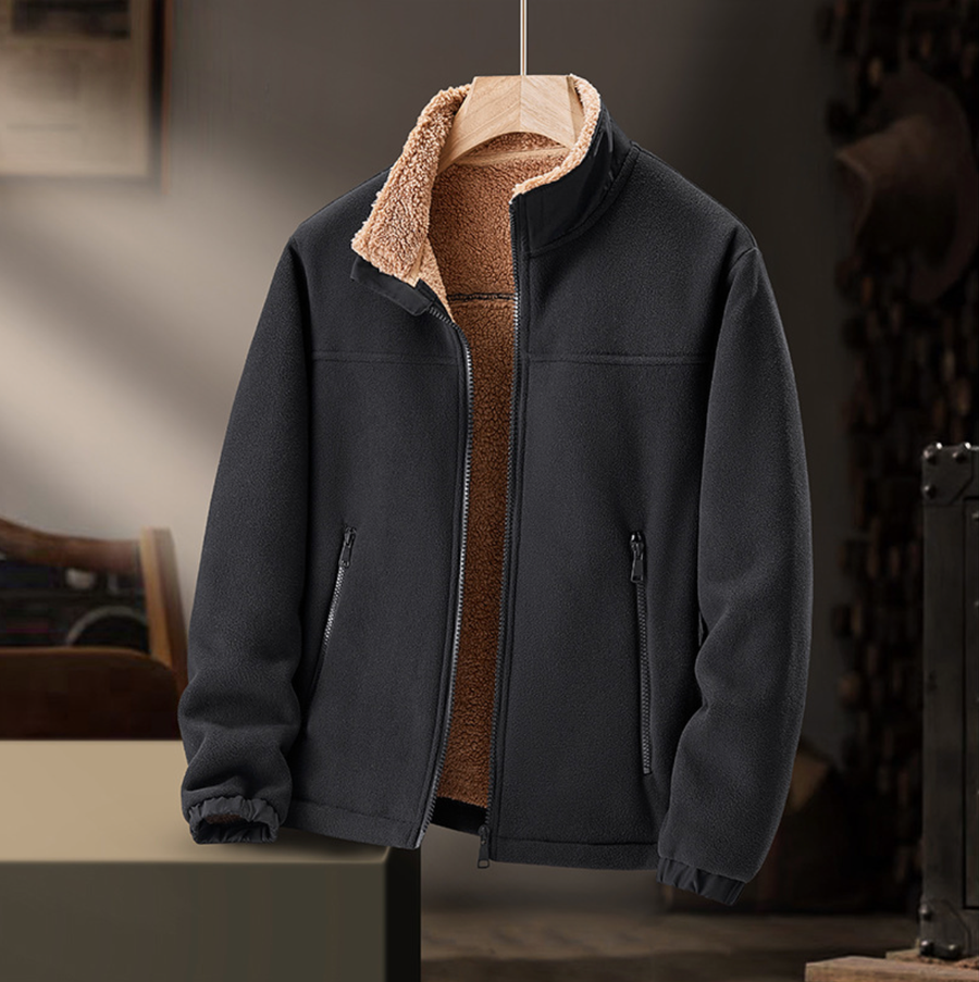 Grayson | Chaqueta con cremallera y cuello de borreguito