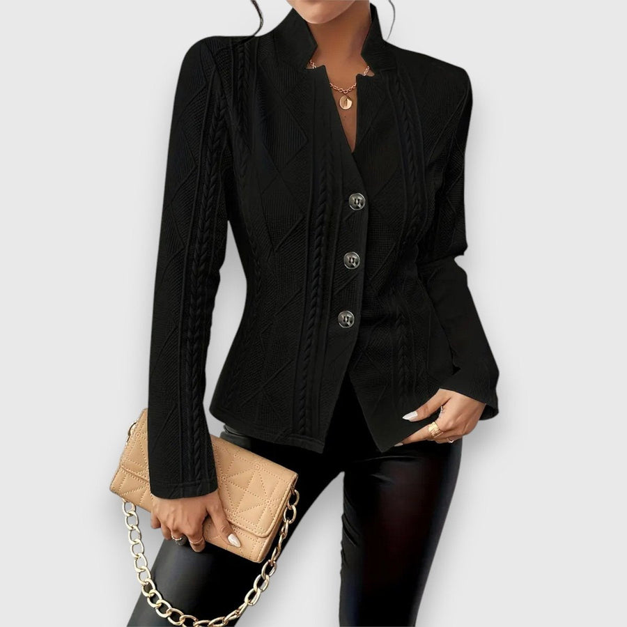 Loretta | Chaqueta de punto texturizada con botones