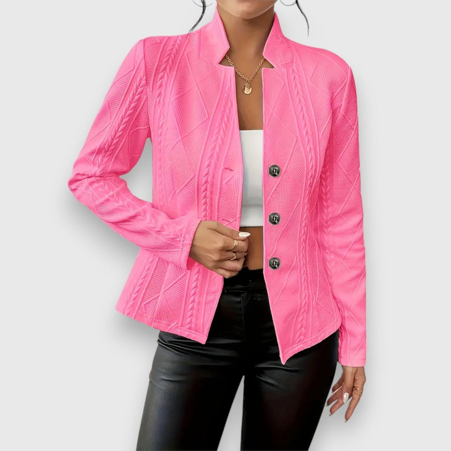 Loretta | Chaqueta de punto texturizada con botones