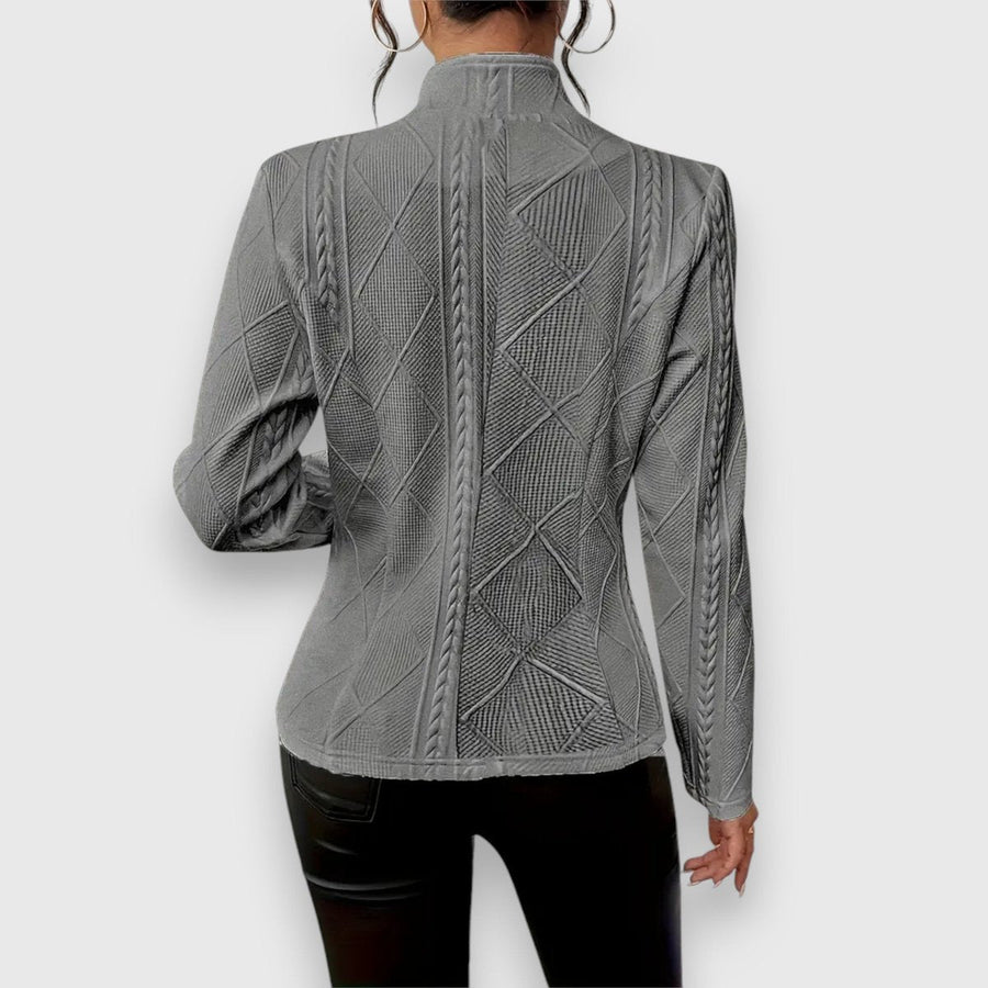 Loretta | Chaqueta de punto texturizada con botones