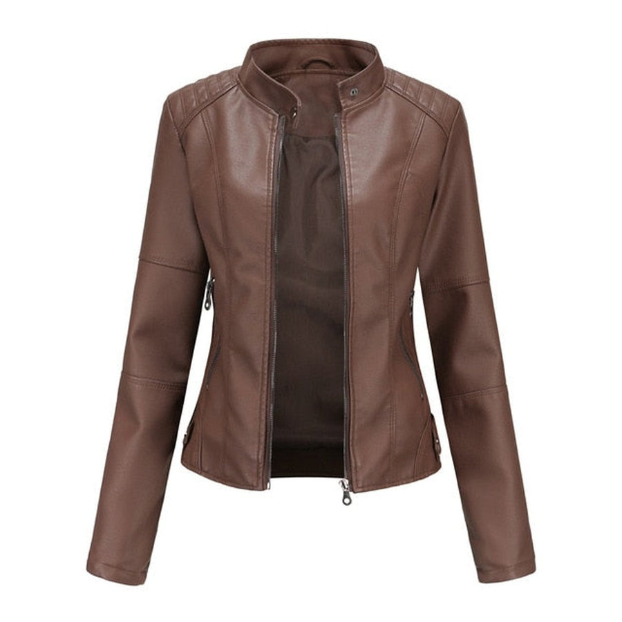 Helen | Cazadora biker con cuello alto