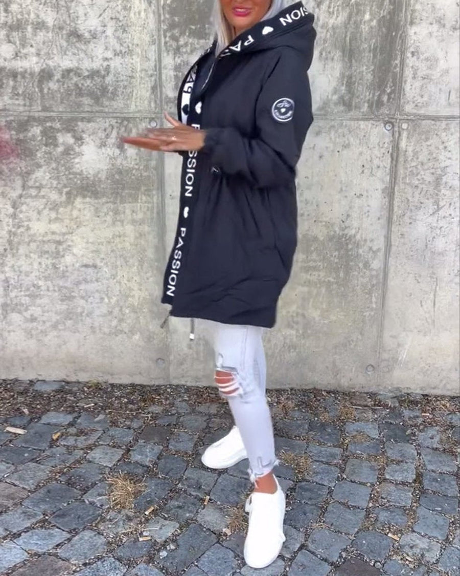 Camila | Parka midi con capucha y cordón