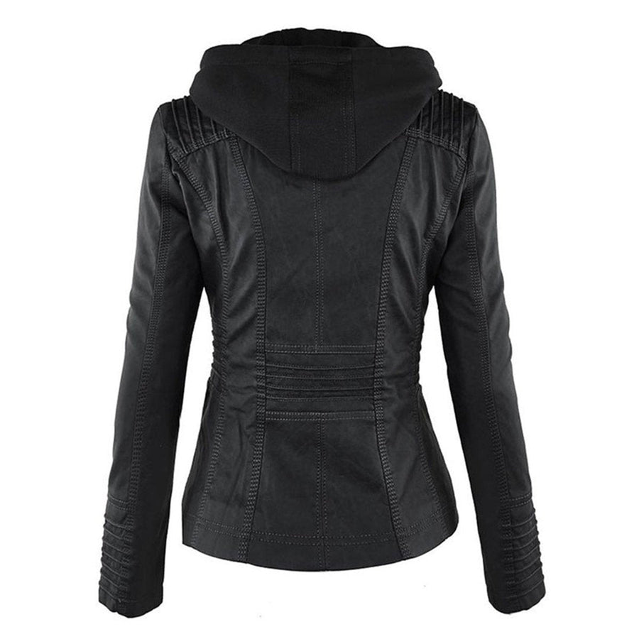 Lucinda | Cazadora biker con capucha desmontable