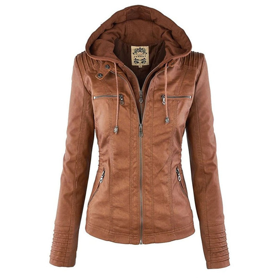 Lucinda | Cazadora biker con capucha desmontable