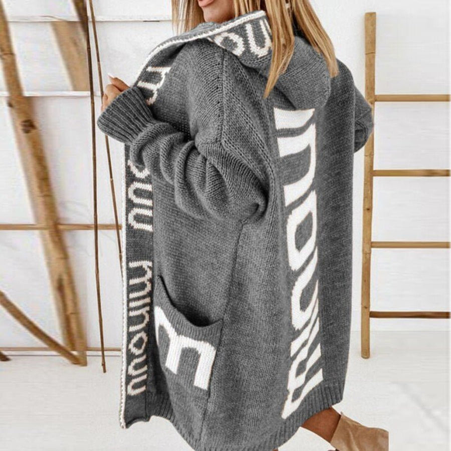 Rosabel | Chaqueta de punto abierta con capucha