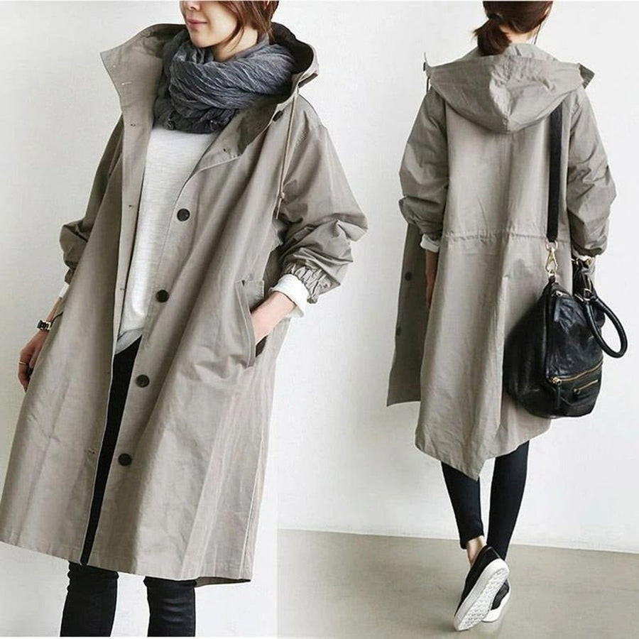 Maisie | Abrigo oversize con capucha y botones