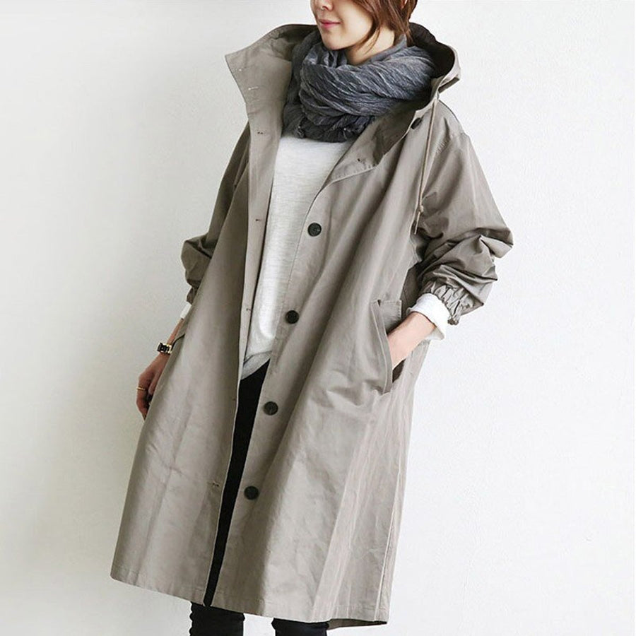 Maisie | Abrigo oversize con capucha y botones