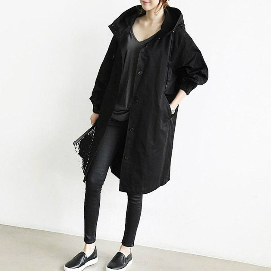 Maisie | Abrigo oversize con capucha y botones