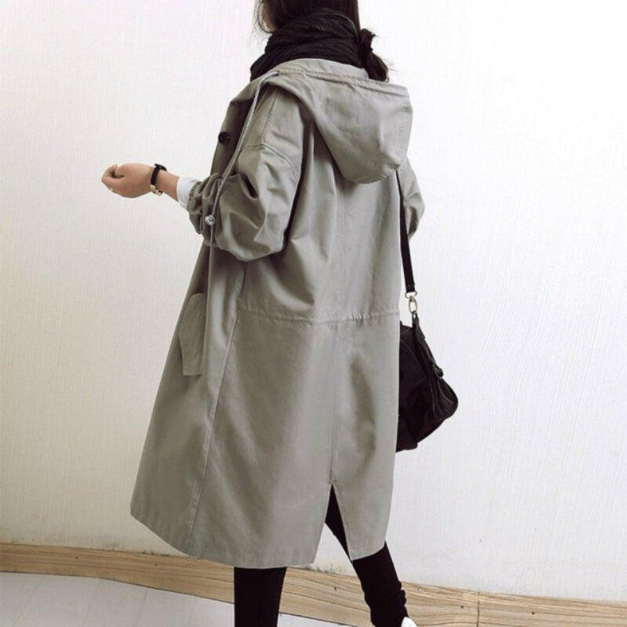 Maisie | Abrigo oversize con capucha y botones