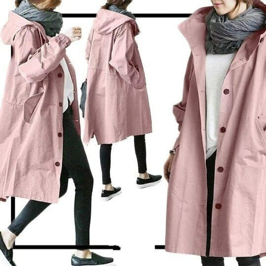 Maisie | Abrigo oversize con capucha y botones